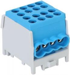 Tracon Electric Főáramköri leágazó kapocs, sínre szerelhető, kék 2.5-25mm2, max. 1000VAC/DC, max. 101A (FLECU-25-16-4K)