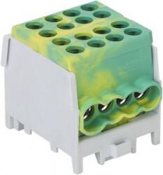 Tracon Electric Főáramköri leágazó kapocs, sínre szerelhető, zöld/sárga 2.5-25mm2, max. 1000VAC/DC, max. 101A (FLECU-25-16-4ZS)