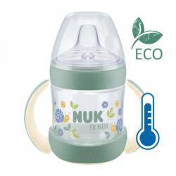 Nuk Baba tanuló itatópohár NUK for Nature hőmérséklet-jelzővel 6-18h zöld
