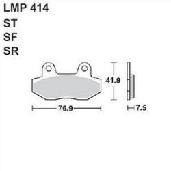 AP RACING fékbetét hátsó ITALJET 650 Bazooka -2006 414 SR
