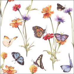 Ambiente Butterfly garden papírszalvéta 33x33cm, 20db-os