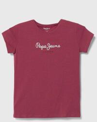 Pepe Jeans gyerek póló bordó - burgundia 182