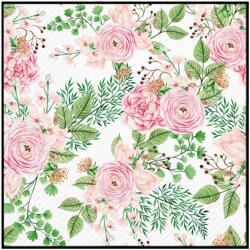 PAW papírszalvéta 33x33 cm 3 rétegű 20 lap/csomag Csipkebogyós virágok