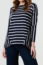 RohBoutique Bluza in dungi cu tiv rotunjit, Blumarin , ROH BR2859