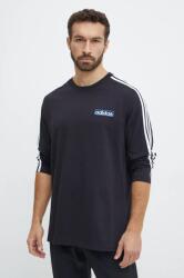Adidas pamut hosszúujjú Adibreak Longsleeve Tee fekete, nyomott mintás, IY4850 - fekete L