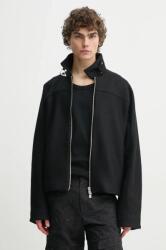 Heliot Emil gyapjú dzseki fekete, átmeneti, oversize, PRESS25_M_02_146_BLK01 - fekete 50