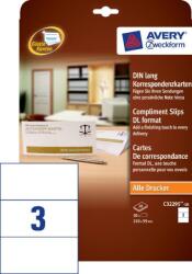 Avery Zweckform Nyomtatható meghívókártya 210x99mm 10lap (C32295-10)