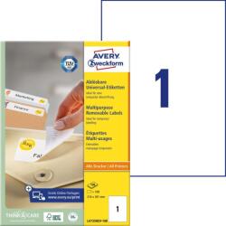 Avery-Zweckform Avery univerzális visszaszedhető címke - fehér 210x297 mm 100 ív (L4735Rev-100)
