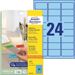 Avery Zweckform Avery univerzális visszaszedhető kék címke 63, 5 x 33, 9 mm (L6032-20)