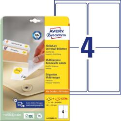 Avery Zweckform Avery univerzális visszaszedhető címke 99, 1 x 139 mm (L4733REV-25)