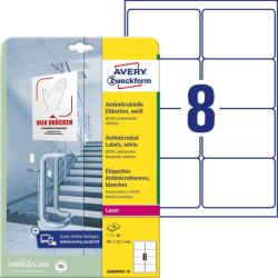 Avery Zweckform Antimikrobiális fóliacímke visszaszedhető 99, 1 x 67, 7 mm fehér (L8004REV-10)