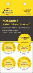 Avery Zweckform Avery eltávolíthatatlan öntapadó plakett "Nächster Prüftermin" 18-23 Ø 30 mm - sárga (6934)