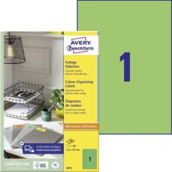 Avery-Zweckform Avery univerzális címke - zöld 210 x 297 mm 100 ív (3472)