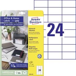 Avery Zweckform Avery univerzális címke - fehér 70 x 37 mm (3474-10)