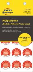 Avery Zweckform Avery eltávolíthatatlan öntapadó plakett "Nächster Prüftermin" 17-22 Ø 20 mm - piros (6929)