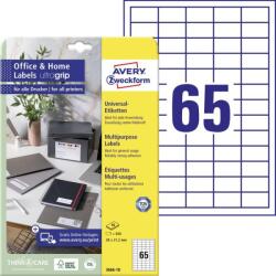 Avery Zweckform Avery univerzális címke - fehér 38 x 21, 2mm (3666-10)