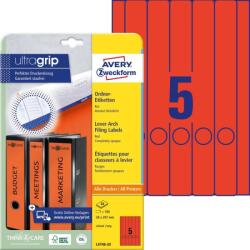 Avery Zweckform Avery iratrendező címke piros 38 x 297 mm (L4748-20)