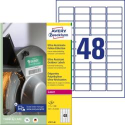 Avery Zweckform Avery ultra ellenálló címke 45, 7 x 21, 2 mm (L7911-40)