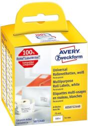 Avery Zweckform Avery tekercses öntapadó címke, thermo nyomtatóhoz 54 x 70 mm 160 címke (ASS0722440)