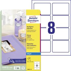 Avery Zweckform Avery öntapadós fényes felületű, fotóminőségű címke 88, 9 x 63, 5 mm (C6081-10)