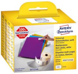 Avery Zweckform Avery tekercses öntapadó címke, termo nyomtatóhoz 57 x 32 mm, 1000 címke (AS0722540)