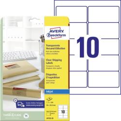 Avery Zweckform Avery átlátszó címzés címke 96 x 50, 8 mm (J4722-25)