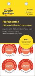 Avery Zweckform Avery időjárásálló öntapadó plakett "Nächster Prüftermin" 17-22 Ø 30 mm - piros (6928)