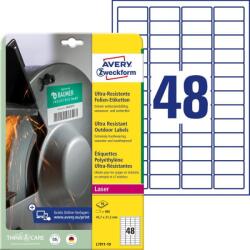 Avery Zweckform Avery ultra ellenálló címke 45, 7 x 21, 2 mm (L7911-10)