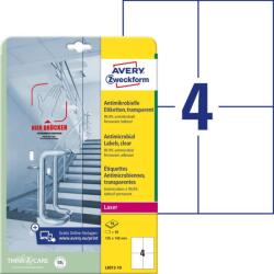 Avery Zweckform Antimikrobiális fóliacímke 105x148mm átlátszó (L8013-10)
