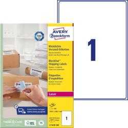 Avery Zweckform Avery fehér öntapadó fedőcímke címke 199, 6 x 289, 1 mm (L7167B-100)