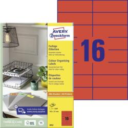 Avery Zweckform Avery univerzális címke - piros 105 x 37 mm (3452)