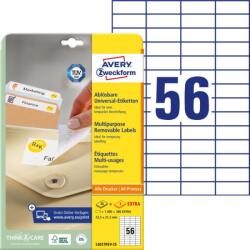 Avery Zweckform Avery univerzális visszaszedhető címke 52, 5 x 21, 2 mm (L6027REV-25)
