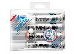 Pentel táblamarker kerek hegyű Maxiflo 2, 5 mm 4 db-os szett - fekete, piros, kék, zöld (MWL5M-4)