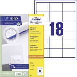 Avery-Zweckform Avery univerzális címke - fehér 64 x 45 mm 100 ív (3671)