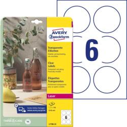 Avery Zweckform Avery víztiszta átlátszó címke ø 80 mm (L7788-25)