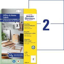 Avery-Zweckform Avery univerzális újrahasznosított címke 210 x 148 mm - fehér 10 ív (LR3655-10)