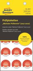 Avery Zweckform Avery időjárásálló öntapadó plakett "Nächster Prüftermin" 17-22 Ø 20 mm - piros (6927)