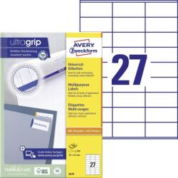 Avery Zweckform Avery univerzális címke - fehér 70 x 32 mm (3479)