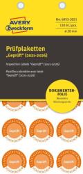 Avery Zweckform Avery NoPeel ellenőrző címkék 2021-2026 leszedhetetlen Ø 30 mm - narancssárga (6954-2021)