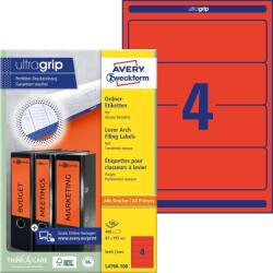 Avery Zweckform Avery iratrendező címke piros, 192 x 61 mm (L4766-100)