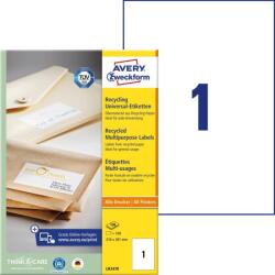 Avery-Zweckform Avery univerzális újrahasznosított címke 210 x 297 mm - fehér 100 ív (LR3478)