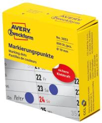 Avery Zweckform Avery öntapadó jelölőpont adagoló dobozban- kék 10 mm (3853)