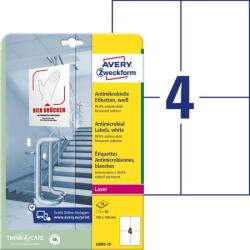Avery Zweckform Antimikrobiális fóliacímke 105x148mm fehér (L8003-10)