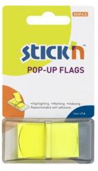 Stick'n Pop-up oldaljelölő film, neon sárga 45x25mm, 50 lap (26010)