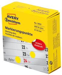 Avery Zweckform Avery öntapadó jelölőpont adagoló dobozban - sárga 10 mm (3852)