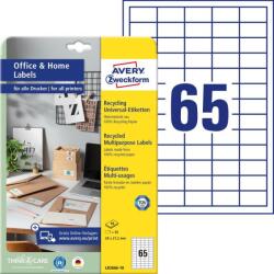 Avery-Zweckform Avery univerzális újrahasznosított címke 38 x 21, 2 mm - fehér 10 ív (LR3666-10)