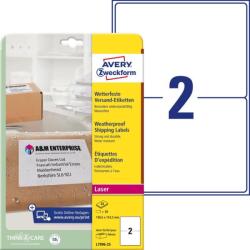 Avery Zweckform Avery fehér időjárásálló csomag címke 199, 1 x 143, 5 mm (L7996-25)