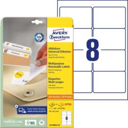 Avery Zweckform Avery univerzális visszaszedhető címke 96 x 63, 5 mm (L4745REV-25)