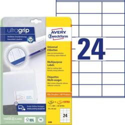 Avery-Zweckform Avery univerzális címke 70 x 36 mm - fehér 25+5 ív (3490)