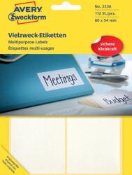 Avery Zweckform Avery univerzális kézzel írható címke 80 x 54 mm - fehér (3330)